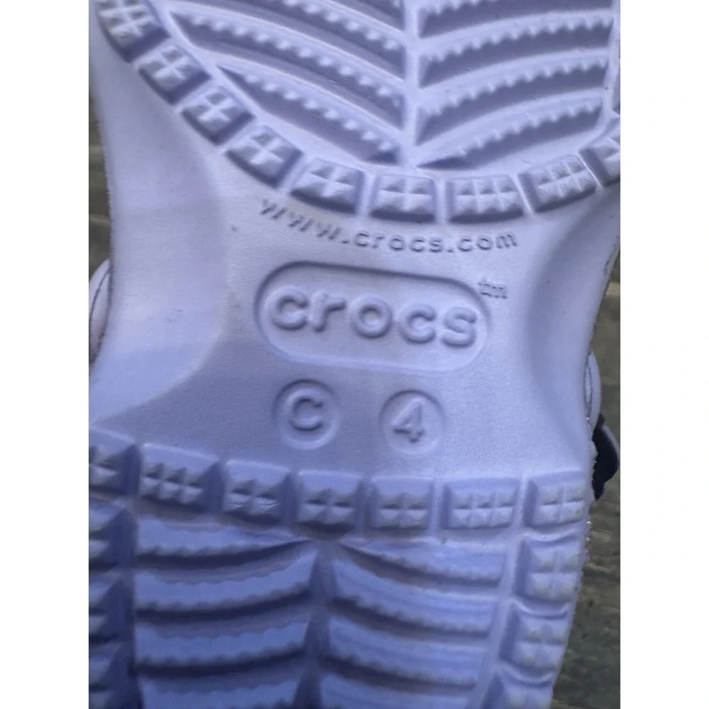 Crocs Classic iAM Butterfly Clog K Girls Size 4‎ C NEW WITH TAGS! Purple